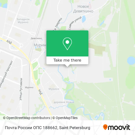 Почта России ОПС 188662 map