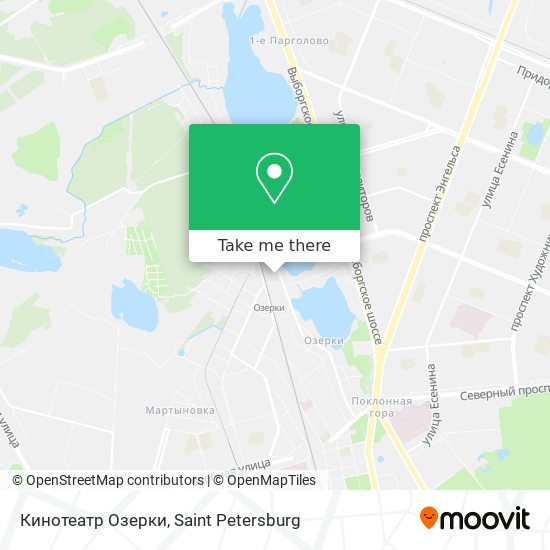 Кинотеатр Озерки map