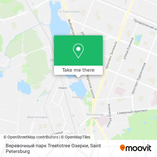 Веревочный парк Treetotree Озерки map