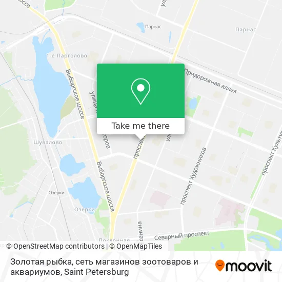 Золотая рыбка, сеть магазинов зоотоваров и аквариумов map