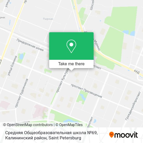 Средняя Общеобразовательная школа №69, Калининский район map