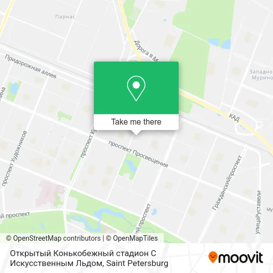 Открытый Конькобежный стадион С Искусственным Льдом map