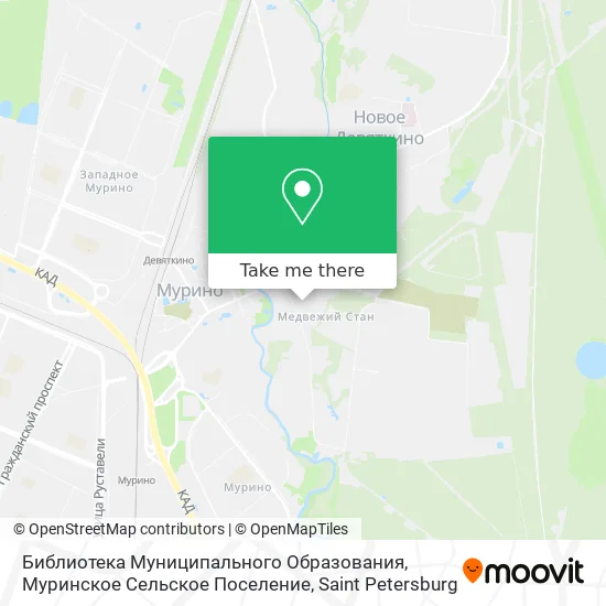 Библиотека Муниципального Образования, Муринское Сельское Поселение map