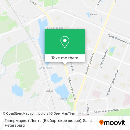 Гипермаркет Лента (Выборгское шоссе) map
