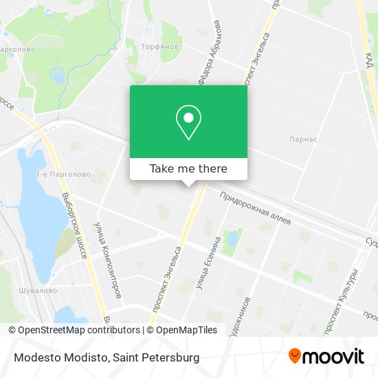 Modesto Modisto map