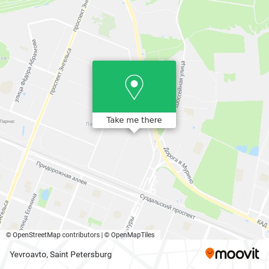 Yevroavto map