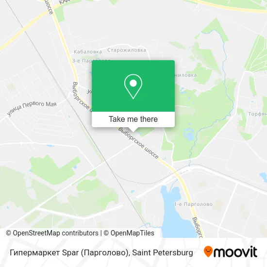 Гипермаркет Spar (Парголово) map