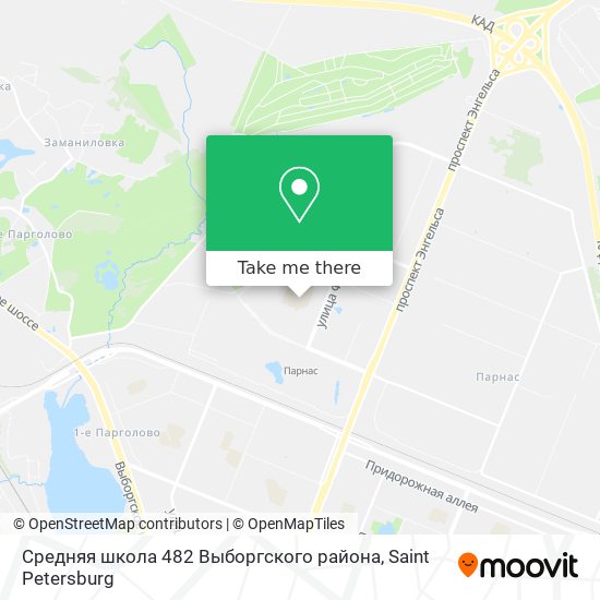 Средняя школа 482 Выборгского района map