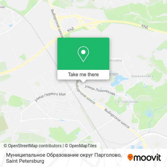 Муниципальное Образование округ Парголово map