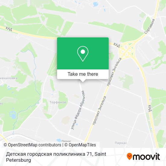 Детская городская поликлиника 71 map