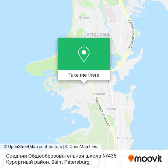 Средняя Общеобразовательная школа №435, Курортный район map