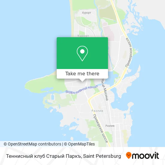 Теннисный клуб Старый Паркъ map