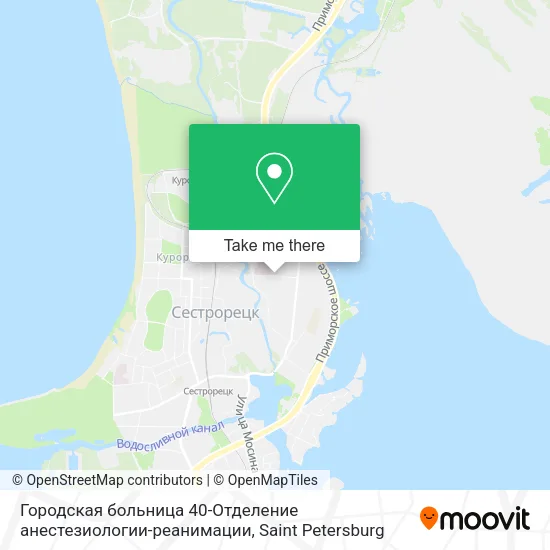 Городская больница 40-Отделение анестезиологии-реанимации map