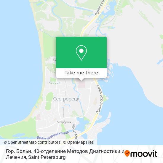 Гор. Больн. 40-отделение Методов Диагностики и Лечения map