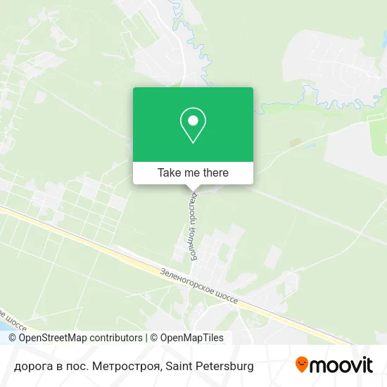 дорога в пос. Метростроя map