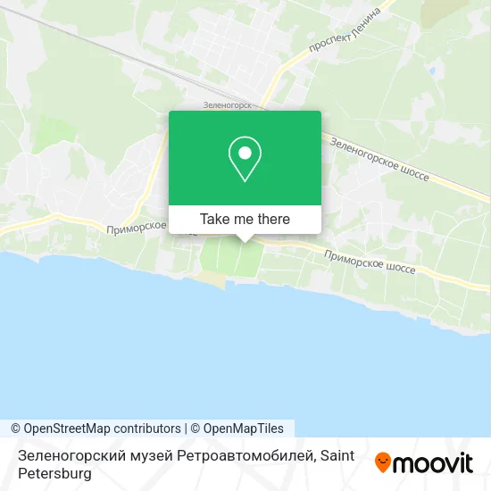 Зеленогорский музей Ретроавтомобилей map