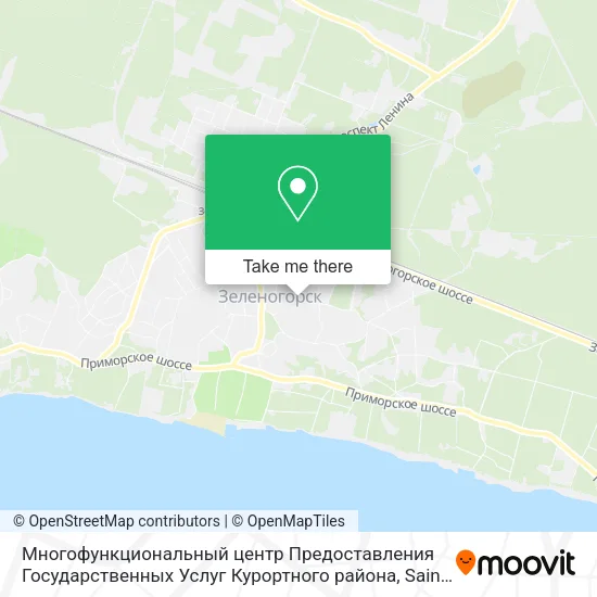 Многофункциональный центр Предоставления Государственных Услуг Курортного района map
