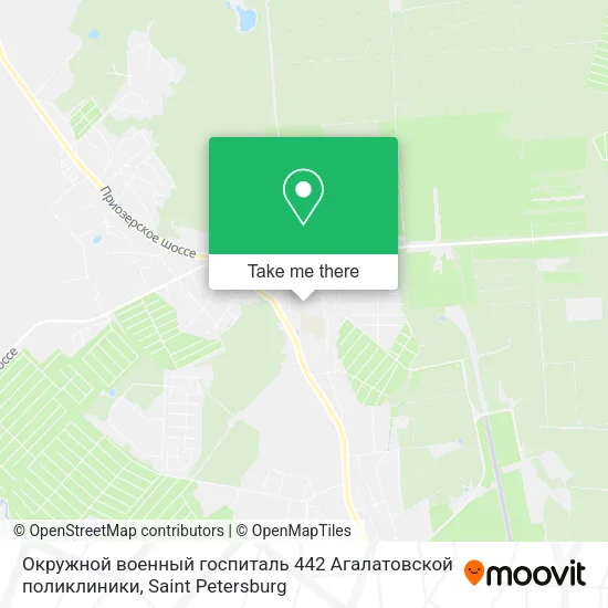 Окружной военный госпиталь 442 Агалатовской поликлиники map