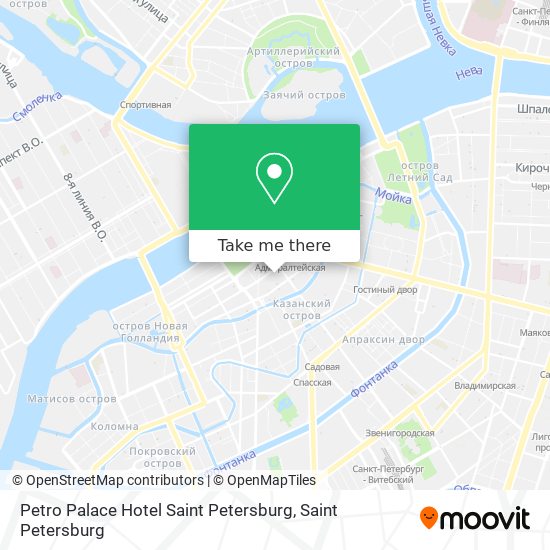 Petro Palace Hotel Saint Petersburg map