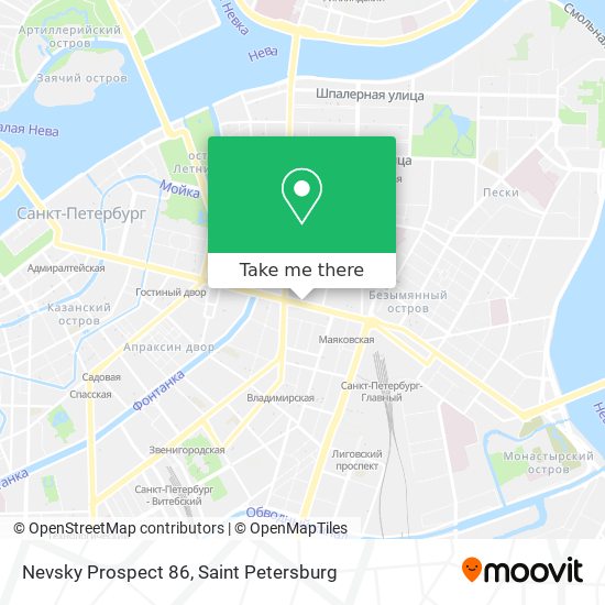 Nevsky Prospect 86 map