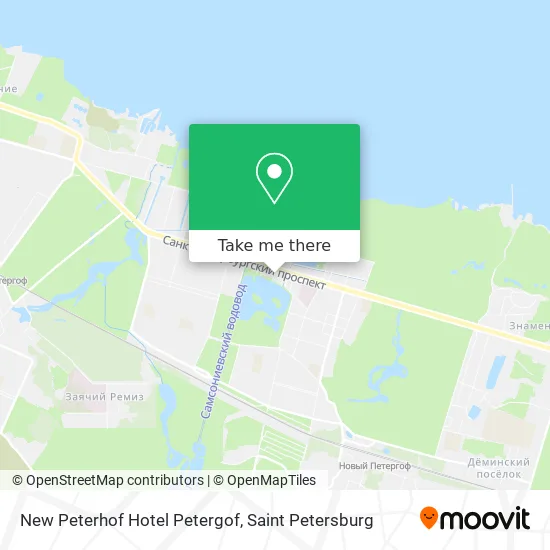 New Peterhof Hotel Petergof map
