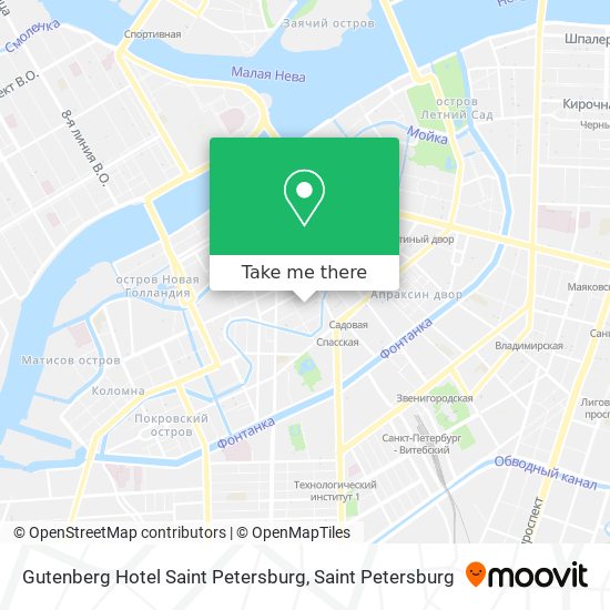 Gutenberg Hotel Saint Petersburg map