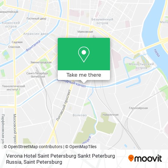 Verona Hotel Saint Petersburg Sankt Peterburg Russia map