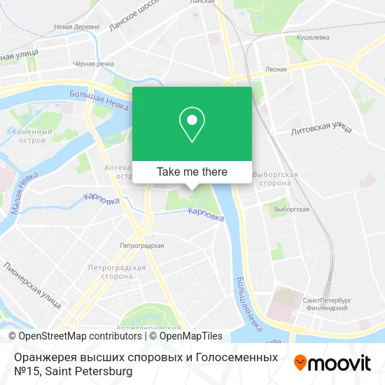 Оранжерея высших споровых и Голосеменных №15 map