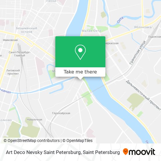 Art Deco Nevsky Saint Petersburg map
