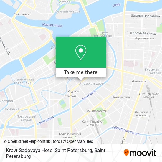 Kravt Sadovaya Hotel Saint Petersburg map