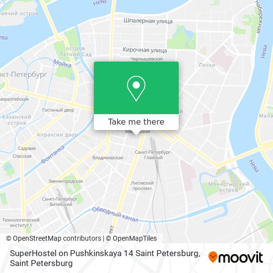SuperHostel on Pushkinskaya 14 Saint Petersburg map