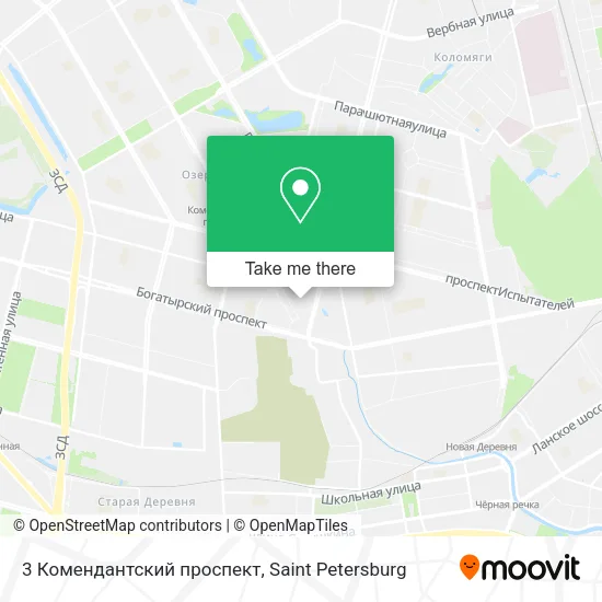 3 Комендантский проспект map