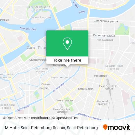 M Hotel Saint Petersburg Russia map
