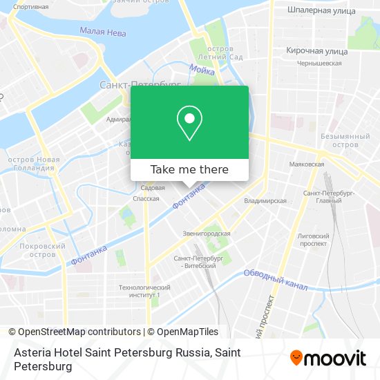 Asteria Hotel Saint Petersburg Russia map