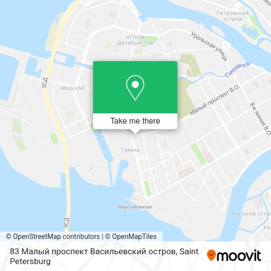 83 Малый проспект Васильевский остров map