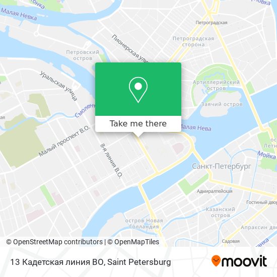 13 Кадетская линия ВО map