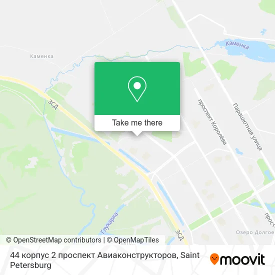 44 корпус 2 проспект Авиаконструкторов map