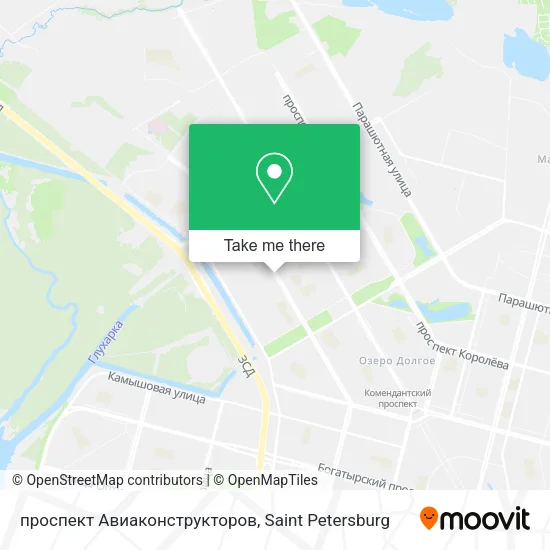 проспект Авиаконструкторов map