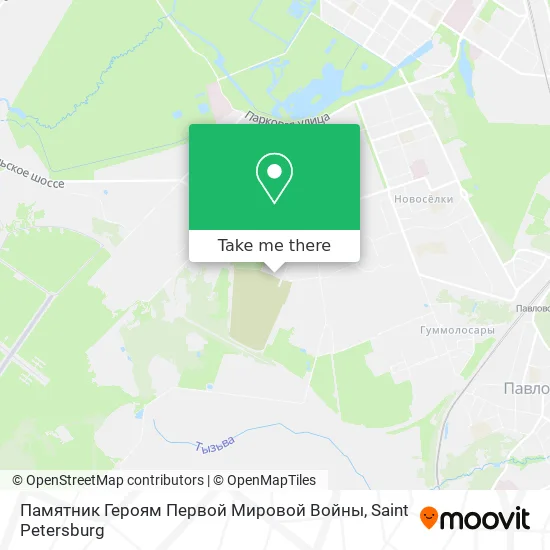 Памятник Героям Первой Мировой Войны map