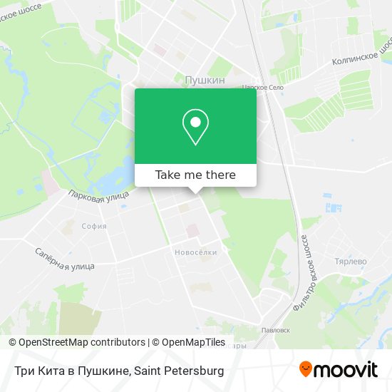 Три Кита в Пушкине map
