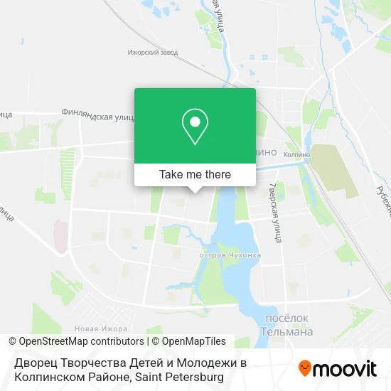 Дворец Творчества Детей и Молодежи в Колпинском Районе map