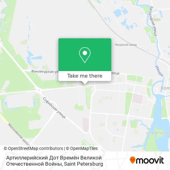 Артиллерийский Дот Времён Великой Отечественной Войны map