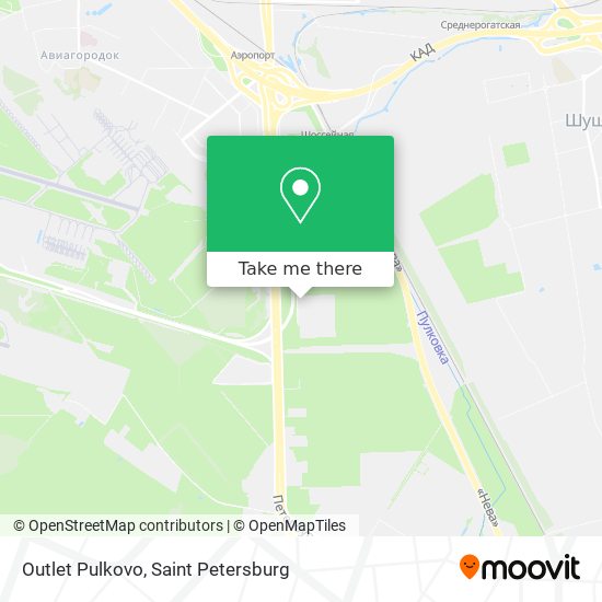 Outlet Pulkovo map