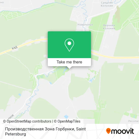 Производственная Зона Горбунки map