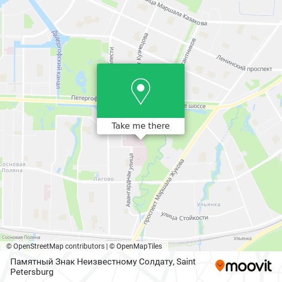 Памятный Знак Неизвестному Солдату map
