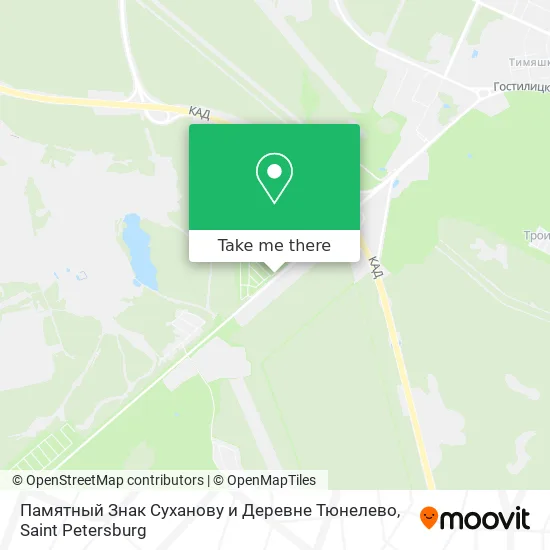 Памятный Знак Суханову и Деревне Тюнелево map