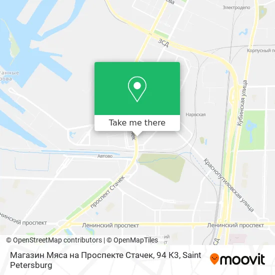Магазин Мяса на Проспекте Стачек, 94 К3 map