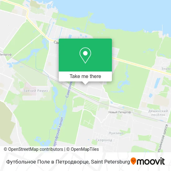 Футбольное Поле в Петродворце map
