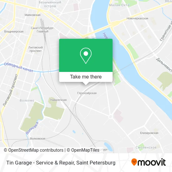 Tin Garage - Service & Repair map