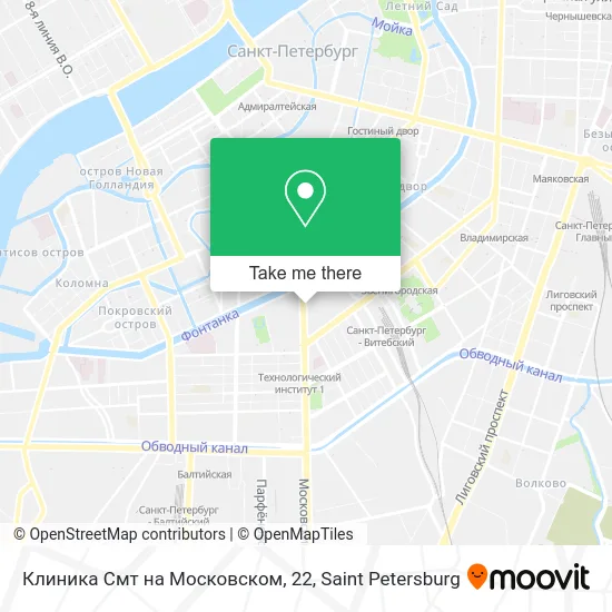 Клиника Смт на Московском, 22 map
